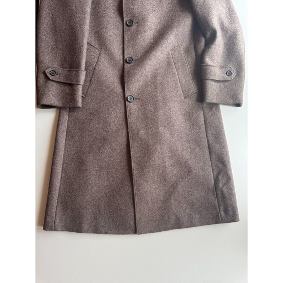 Vintage Men's SAMUELSOHN Taupe Brown 100% Wool Overcoat Coat Jacket, Size 38R - Picture 8 of 16